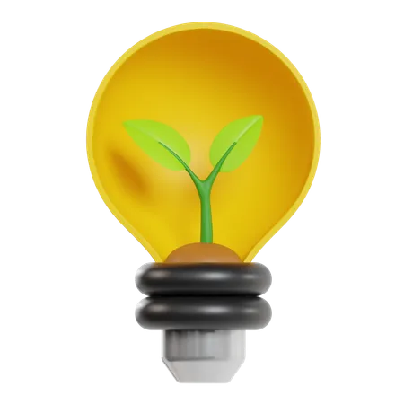 Eco Bulb  3D Icon