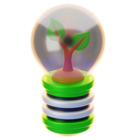 Eco Bulb  3D Icon
