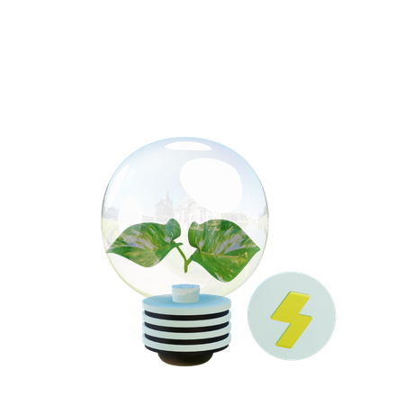 Eco Bulb  3D Icon