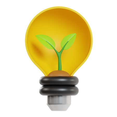 Eco Bulb  3D Icon