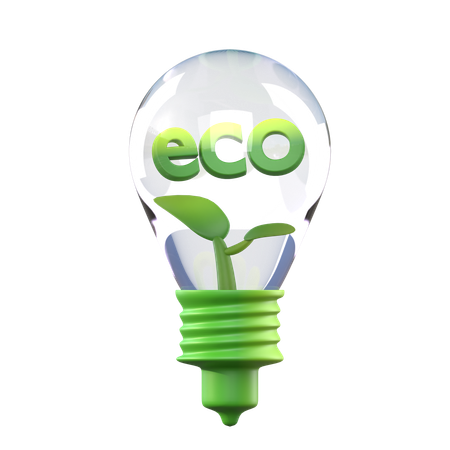 Eco Bulb  3D Icon