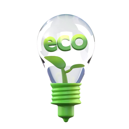 Eco Bulb  3D Icon