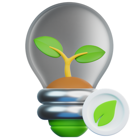 Eco Bulb  3D Icon