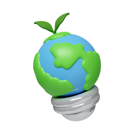 Eco Bulb  3D Icon