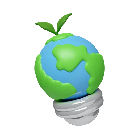 Eco Bulb  3D Icon