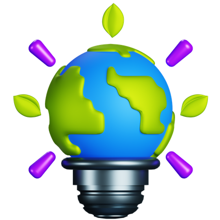 Eco Bulb  3D Icon