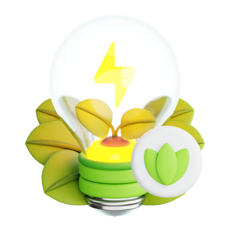 Eco Bulb  3D Icon