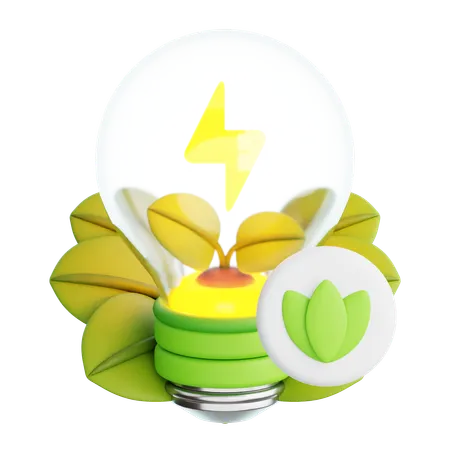 Eco Bulb  3D Icon