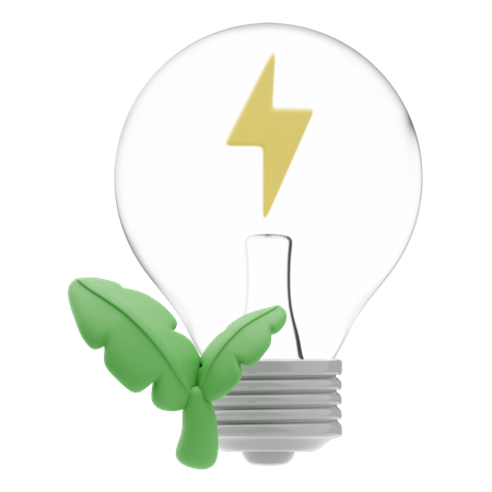 Eco Bulb  3D Icon