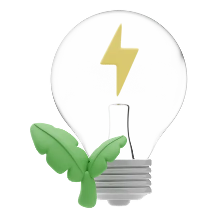 Eco Bulb  3D Icon