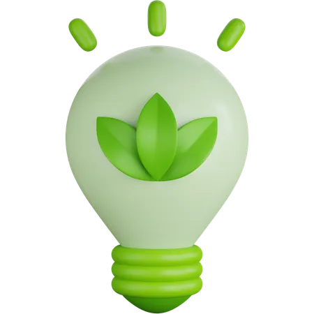 Eco Bulb  3D Icon