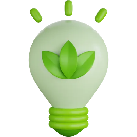 Eco Bulb  3D Icon