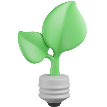 Eco Bulb  3D Icon