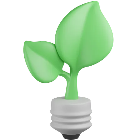 Eco Bulb  3D Icon