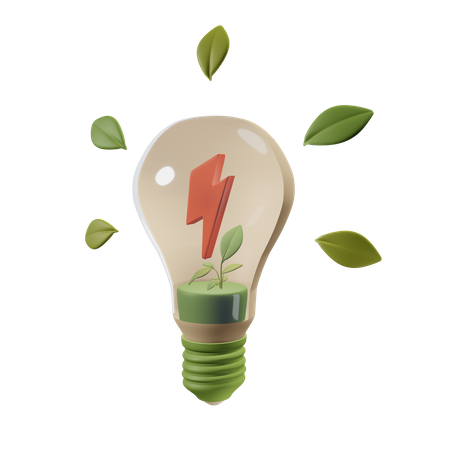 Eco Bulb  3D Icon