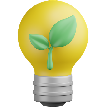 Eco Bulb  3D Icon