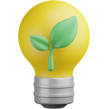 Eco Bulb  3D Icon