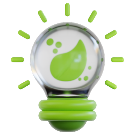 Eco Bulb  3D Icon