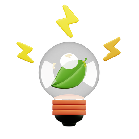 Eco Bulb  3D Icon