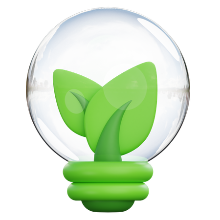 Eco Bulb  3D Icon