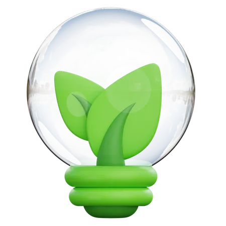 Eco Bulb  3D Icon