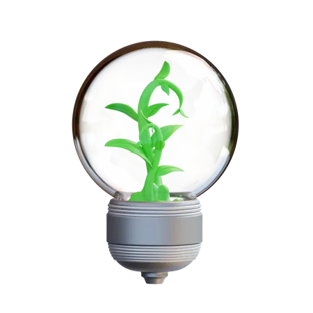 Eco Bulb  3D Icon