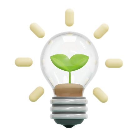 Eco Bulb  3D Icon