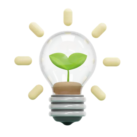 Eco Bulb  3D Icon