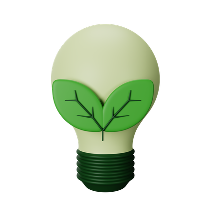 Eco Bulb  3D Icon