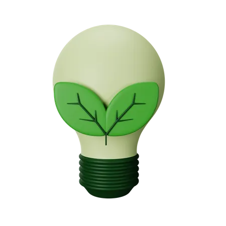 Eco Bulb  3D Icon