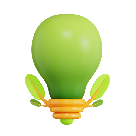 Eco Bulb  3D Icon