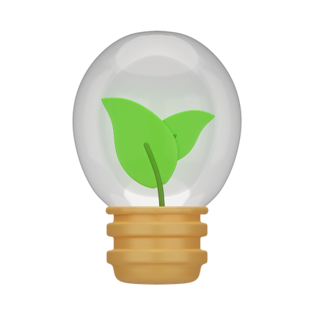 Eco Bulb  3D Icon