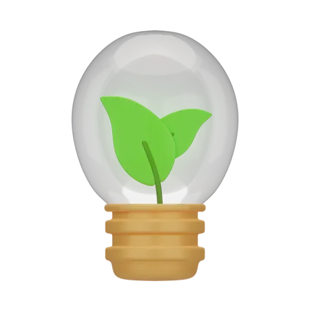 Eco Bulb  3D Icon