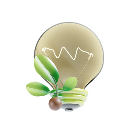 Eco Bulb  3D Icon