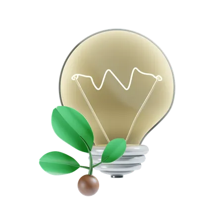 Eco Bulb  3D Icon