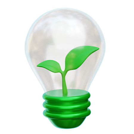 Eco Bulb  3D Icon