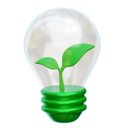 Eco Bulb  3D Icon