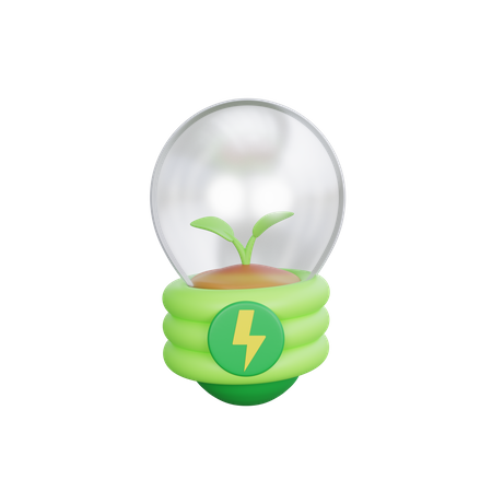 Eco Bulb  3D Icon