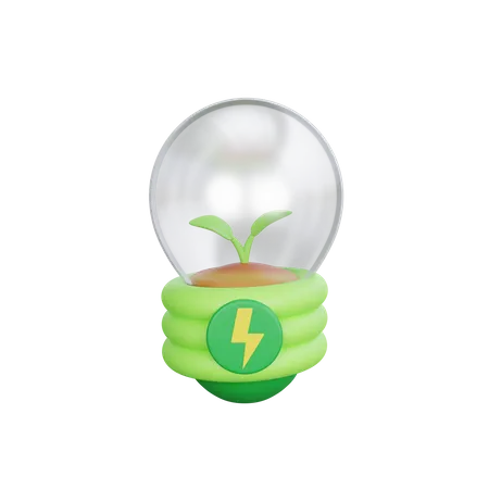 Eco Bulb  3D Icon