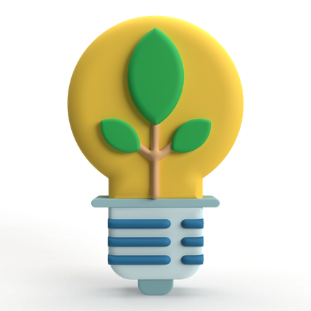 Eco Bulb  3D Icon