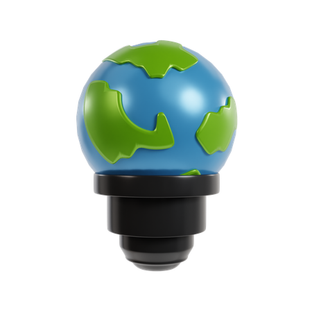 Eco Bulb  3D Icon