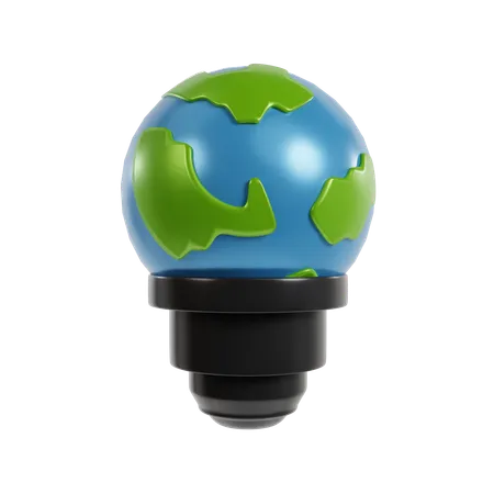 Eco Bulb  3D Icon