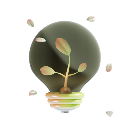 Eco Bulb  3D Icon