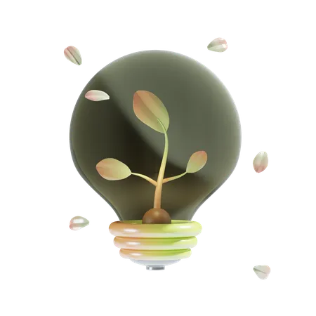 Eco Bulb  3D Icon