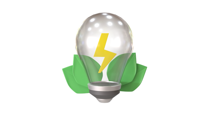 Eco Bulb  3D Icon