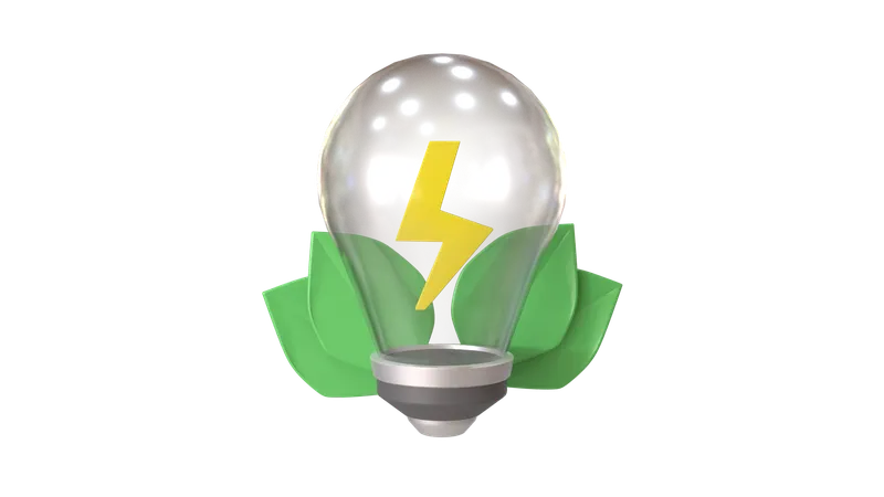 Eco Bulb  3D Icon
