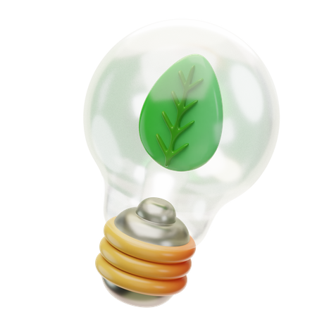 Eco Bulb  3D Icon