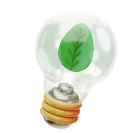 Eco Bulb  3D Icon