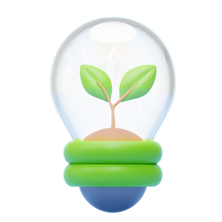 Eco Bulb  3D Icon