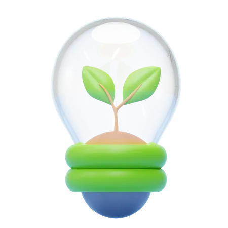 Eco Bulb  3D Icon